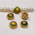 wholesale 925 silver gold-plated flower bead spacer gasket semi-finished DIY jewelry crystal gemstone bracelet necklace accessories-0-16