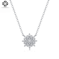 wholesale S925 silver pendant sunflower fashion moissanite Alice necklace hot-selling new collar chain from the source with ready stock-0-1