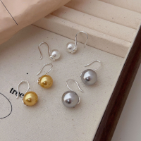 wholesale S925 Sterling Silver Swarovski High Heel Pearl Ear Hook for Women, Korean Spring and Summer New Arrival, Elegant French-style Versatile Earrings-8MM-Aobai advanced color