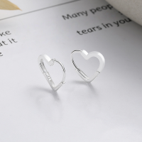 wholesale S925 Silver Cloud Tide Pavilion Fashion Korean Japanese Minimalist Sweet Cool Style Creative Trendy Design Heart-shaped Earrings and Ear Clasps-YFR316/approx. 1.3g 925 silver