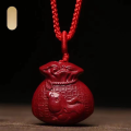 wholesale Metal material Zhu sand genuine product twelve Chinese zodiac fortune bag pendant for men and women purple gold sand money bag necklace accessory Year of the Dragon hanging piece-0-8