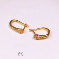 wholesale Metal S925 gold-plated finished semi-finished ear studs hoop bow snake earrings DIY accessories new products-0-5