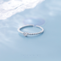 wholesale S925 Silver Nalan Open Heart-shaped Diamond Ring for Women J6438-0-4