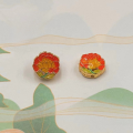 wholesale S925 silver gold-plated enamel zodiac flower hole beads accessories DIY Chinese-style floral piercing spacer jewelry-0-15