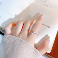wholesale S925 Sterling Silver Korean Japanese High-end Luxury Star Pearl Ring for Women, Small and Unique Design, Fashionable and Stylish Pinky Ring-0-3