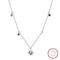 wholesale S925 Sterling Silver Y-Shaped Colored Zircon Pendant Necklace for Women Direct from Manufacturer Wholesale-0-58
