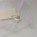 wholesale S925 Sterling Silver Japanese-style Oval Ring for Women, Minimalist and Delicate with a Subtle Design, Understated and Simple Band-0-3