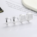 wholesale S925 Sterling Silver Korean Style Minimalist Geometric Square Versatile Creative Fashion Stud Earrings for Women-0-0