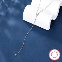 wholesale S925 Sterling Silver Niche Fringe Versatile Choker Necklace with Micro-Inlaid Zircon Chain for Foreign Trade Jewelry Wholesale Women's-Silver 925 silver