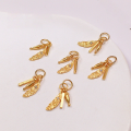 wholesale S925 silver gold-plated pendant drop butterfly rattle crab claw accessories bracelet necklace charm DIY semi-finished products-0-8