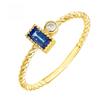 wholesale 18K Gold Japanese Light Luxury Vintage Style High Blue Sapphire Full-Cut Diamond Ring Jewelry Wholesale Manufacturer-Sapphire Ring Size 6