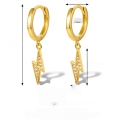 wholesale S925 Sterling Silver Cross-Border Europe and America Bestseller Lightning Ear Clasp with Micro-Inlaid Zirconia Light Luxury Earrings, High-End Fashionable Personalized Jewelry-0-4
