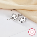 wholesale S925 sterling silver earring fragments puzzle minimalist fashion earrings trendy and unique premium accessories cross-border hot purchase-0-1