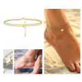 wholesale S925 Sterling Silver Double Chain Heart Charm Anklet - Fashionable, Versatile, and Trendy Manufacturer-0-2