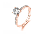 wholesale 9/10/14/18K White Gold/Rose Gold/Yellow Gold 2-Carat D Color Moissanite Luxury Men's and Women's Wedding Ring-0-0