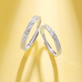 wholesale 925 Sterling Silver Glacier Couple's Open Adjustable Ring, Niche Luxury with a High-End Feel, Trendy Ring for Women, 520 Valentine's Day Gift for Girlfriend-0-0