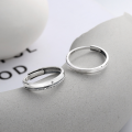 wholesale S925 Sterling Silver Korean Style Ins Wind Minimalist Line English Sentence Couple Stackable Open Ring-0-0