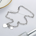 wholesale Metal S925 Sterling Silver Retro Thai Silver Heart Pendant, Creative Hip-Hop Style Trendy Necklace for Sweaters-0-1