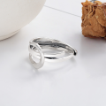 wholesale S925 Silver Yun Chao Xuan Fashion Retro Irregular Line Geometric Trendy Niche Design Open Ring-0-2