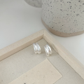 wholesale S925 Sterling Silver High-end Double-layer Earrings for Women, Korean Minimalist Stylish and Versatile Elegant Fashion Earrings-0-3