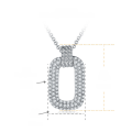 wholesale S925 silver plated with 18k, square perfume bottle pendant fully set with D-color moissanite, Instagram viral style women's necklace-0-5