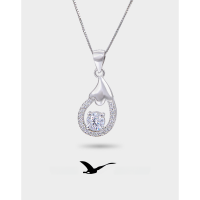 wholesale S925 Sterling Silver Small Drop Pendant Women's Collarbone Necklace with Inlaid Cubic Zirconia Minimalist Luxury Style Jewelry-Single Pendant - No Chain 925 Silver