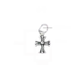 wholesale S925 Sterling Silver Vintage Gothic Cross Pendant, Fashionable Unisex Curb Chain Necklace-0-5