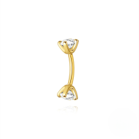 wholesale S925 Silver-Single gold #8 (4MM)