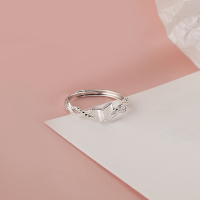 wholesale 925 Sterling Silver Minimalist Smooth Butterfly Ring Women's Versatile Line Crossover Index Finger Ring Ins Style-Polished Butterfly Ring/Approx. 1.54g&gt;JZ015004 Sterling Silver