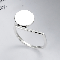 wholesale S925 Sterling Silver Line Round Ring Creative Individuality Ins Trendy Internet Famous Fashion Minimalist Style Ring for Women-YJ262/approx. 2.01g Adjustable opening
