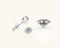 wholesale S925 Sterling Silver Amazon Foreign Trade Trendy Hip-Hop Small and Cute Water Bubble Moissanite Stud Earrings with Round Bead Jewelry-0-6