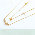 wholesale New Spring Summer Series Stainless Steel Minimalist Flower Necklace Fashion Versatile Butterfly Loves Flower Necklace for Women Factory Direct-0-4