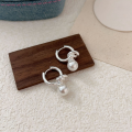 wholesale S925 Sterling Silver Pearl Earrings for Women, New Korean Style Elegant Fashion Minimalist Earrings, High-End Trendy-0-5