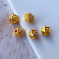 wholesale Gold-plated S925 Silver Gourd Accessories DIY Bracelet Necklace Octagonal Bead Spacer Beads Handmade Cord Accessories Pendant-0-12