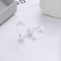 wholesale S925 Sterling Silver Spherical Frosted Matte Stud Earrings, Fashionable and Individualistic, Minimalist Ins Style, Luxe Elegant Ear Accessories-0-2