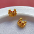 wholesale S925 antique silver gold-plated accessories with enameled lion dance charm, dragon turtle, ruyi, crab spacer beads, and counterweight for DIY jewelry-0-6
