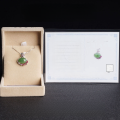 wholesale 925 Sterling Silver with Certificate Jade Pendant, Ancient Style Inlaid with Tourmaline and Hetian Jade Fortune Bag Purse Wealth Attracting Pendant Necklace-0-2