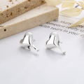 wholesale S925 Silver Korean-style Trendy Novel Minimalist Lava Heart-shaped Fresh Women's Earrings Ear Studs-0-2