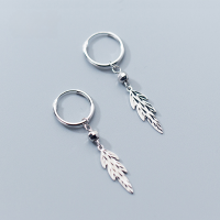 wholesale S925 silver Korean-style fashion minimalist leaf ear cuff trendy elegant earrings for women G0499-S925 Silver Earrings>925 Silver