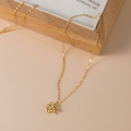 wholesale S925 Silver Nalan Fresh Sweet Ins Style Small Design Sense Personality Hollow Line Small Flower Necklace Y01772-0-4