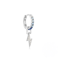 wholesale 925 Sterling Silver With Zircon Animal Goldfish Pendant Hoop Earrings, Popular In Europe And America, Heart-shaped Sparkling And Elegant Ins Earrings For Women-Single platinum #7&gt;925 silver