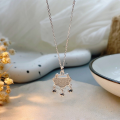 wholesale 999 Silver Maker S Auspicious and Full Diamond Peace Lock Necklace Versatile National Trend Style Longevity Lock Ancient Style Collarbone Chain-0-0