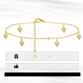 wholesale 925 Sterling Silver Ankle Chain, Stackable with Round Snake Chain and Flash O Chain, 14K Gold Plated, Factory Direct, Cross-border-0-2