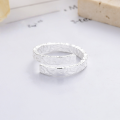 wholesale S925 Sterling Silver Korean-style Creative Irregular Pleated Ring, Ins Fashion Light Luxury Versatile Open Adjustable Index Finger Ring-0-2