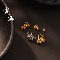 wholesale Antique Silver S925 Lobster Claw Clasp, Vintage DIY Beading Material Jewelry Finding End Clasp-Sichuan Peppercorn Button