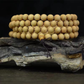 wholesale Metal material 108 beads natural Thuja sutchuenensis Buddhist prayer bead bracelet, old stock high oiliness plain beads for couples, handheld literary play accessory-0-1