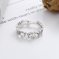wholesale S925 Sterling Silver Cartoon Character Bear Bunny Open Ring Korean Style Fresh Sweet Cute-0-1