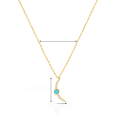 wholesale 925 Sterling Silver Turquoise Necklace, Small and Exquisite Retro Women's Collarbone Chain, European and American Fashion Cross-Border Jewelry-0-9