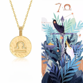 wholesale S925 Silver Minimalist European and American Style Zodiac Round Pendant Without Chain, Women's Viral Wholesale Zodiac Necklace-0-11