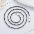 wholesale S925 Sterling Silver Cloud Tide Pavilion Choker Chain Vintage Antique Fox Tail Pendant Necklace for DIY Matching-0-1